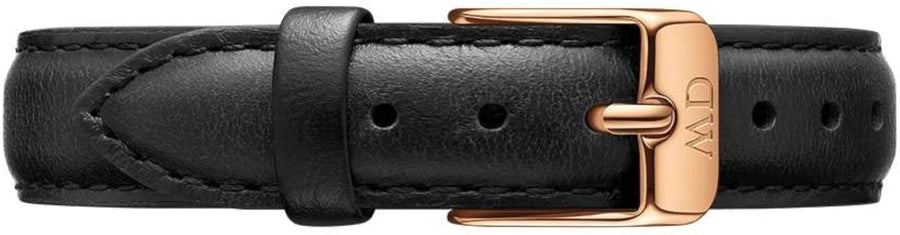 Daniel Wellington Classic Petite Sheffield Black Dial Black Leather Strap Watch For Women - DW00100224