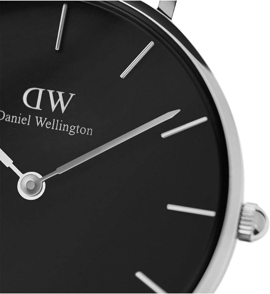 Daniel Wellington Classic Petite St Mawes Black Dial Brown Leather Strap Watch For Women - DW00100181