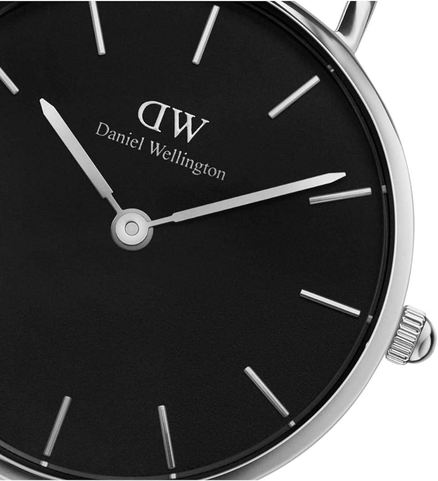 Daniel Wellington Classic Petite St Mawes Black Dial Brown Leather Strap Watch For Women - DW00100237