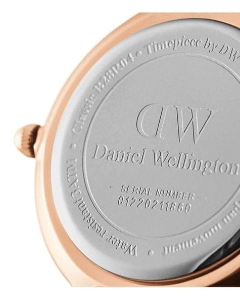 Daniel Wellington Classic Petite St Mawes White Dial Brown Leather Strap Watch For Women - DW00100231
