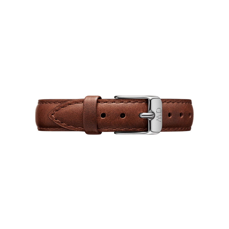 Daniel Wellington Classic Petite White Dial Brown Leather Strap Watch For Women - DW00100239