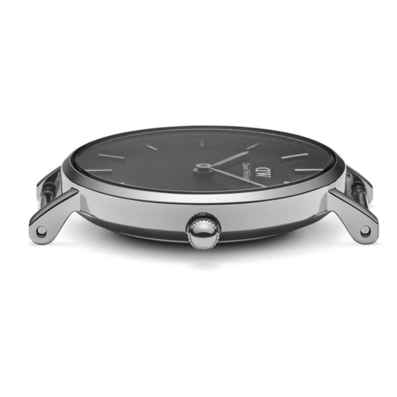Daniel Wellington Classic Petite York Black Dial Brown Leather Strap Watch For Women - DW00100238
