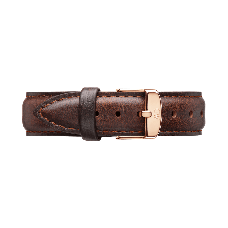Daniel Wellington Classic Petite York White Dial Brown Leather Strap Watch For Women - DW00100176