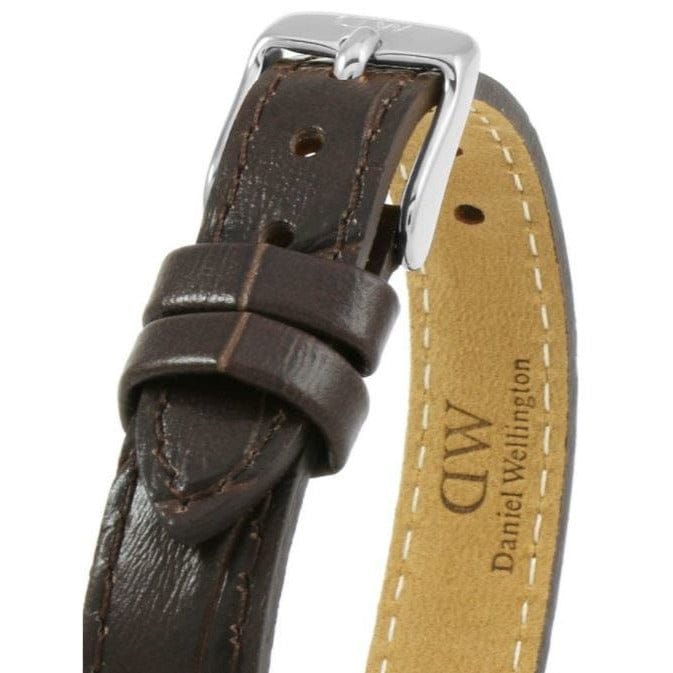Daniel Wellington Classic Petite York White Dial Brown Leather Strap Watch For Women - DW00100244