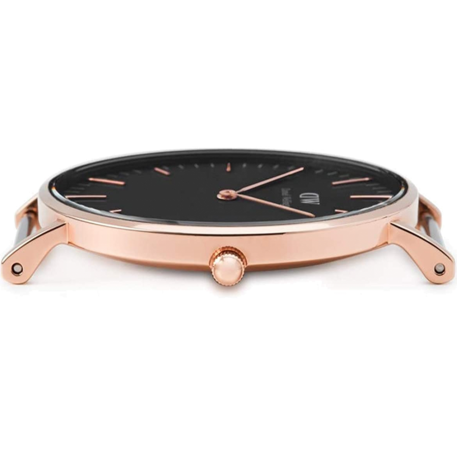 Daniel Wellington Classic Reading Black Dial Black Leather Strap Watch For Men - DW00100129