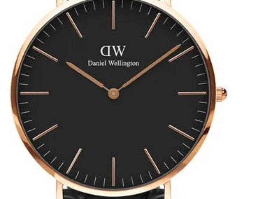 Daniel Wellington Classic Reading Black Dial Black Leather Strap Watch For Men - DW00100129