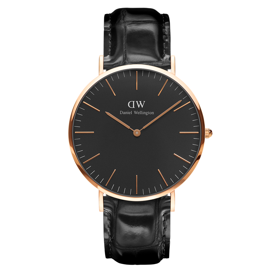 Daniel Wellington Classic Reading Black Dial Black Leather Strap Watch For Men - DW00100129