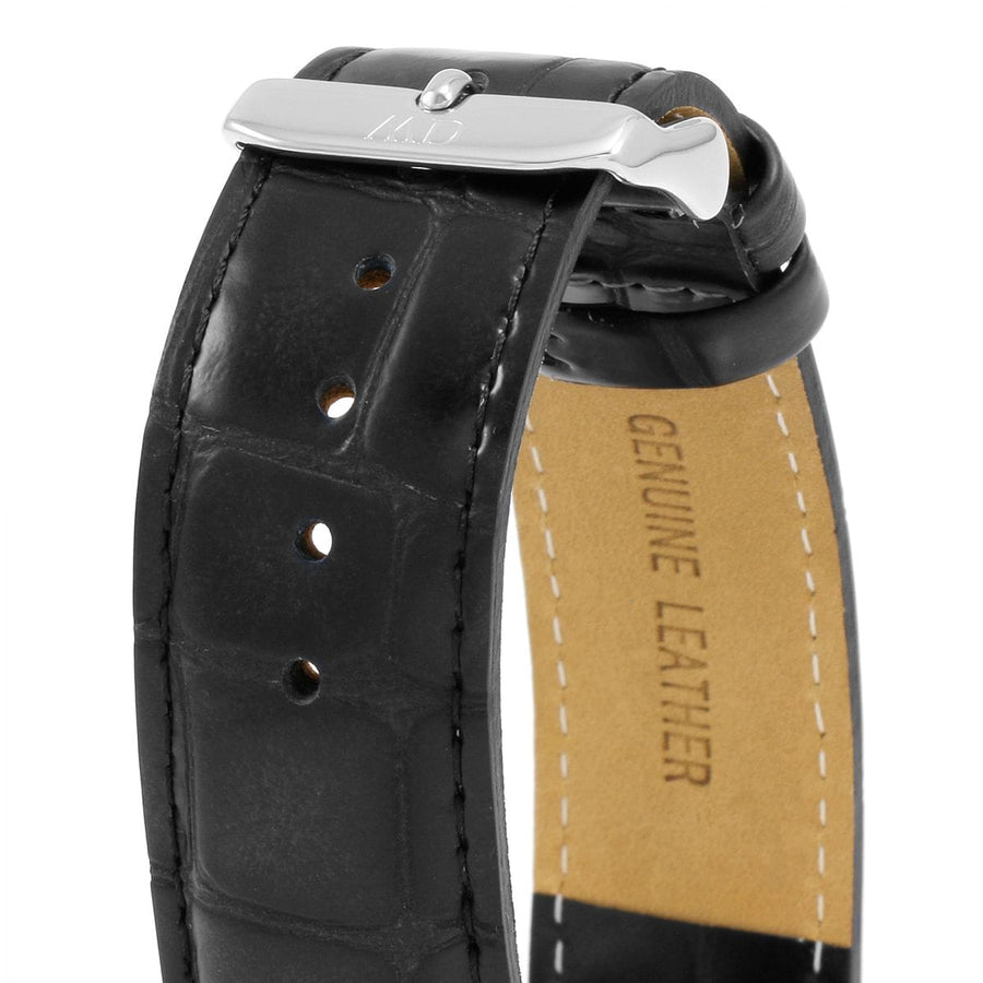 Daniel Wellington Classic Reading White Dial Black Leather Strap Watch For Men - DW00100028
