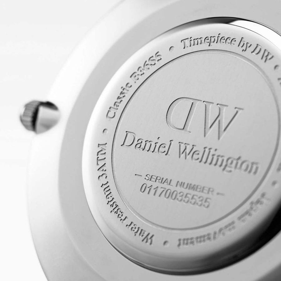 Daniel Wellington Classic Reading White Dial Black Leather Strap Watch For Men - DW00100028