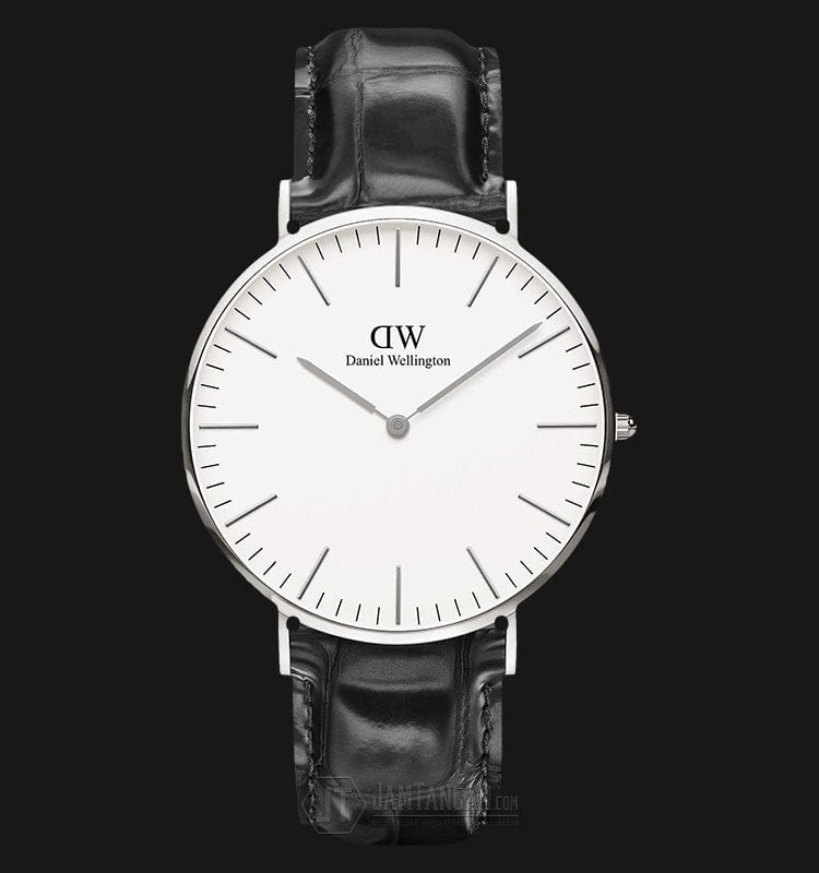 Daniel Wellington Classic Reading White Dial Black Leather Strap Watch For Men - DW00100028