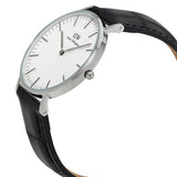 Daniel Wellington Classic Reading White Dial Black Leather Strap Watch For Women - DW00100058
