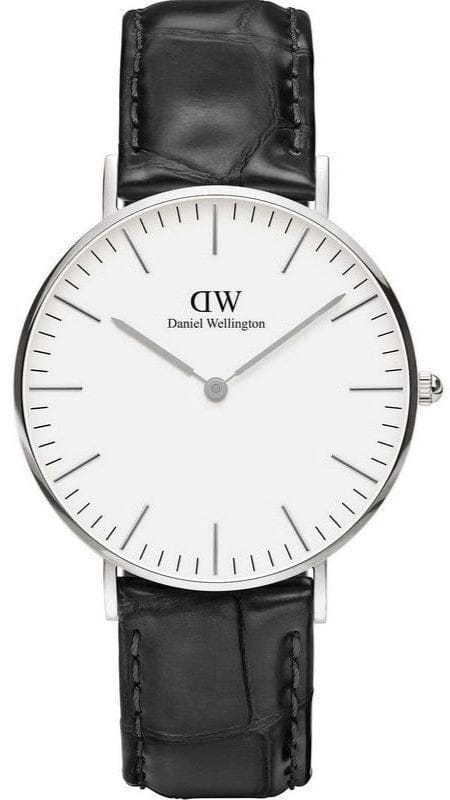 Daniel Wellington Classic Reading White Dial Black Leather Strap Watch For Women - DW00100058
