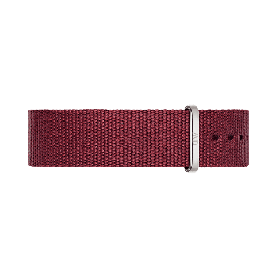 Daniel Wellington Classic Roselyn Black Dial Maroon Nylon Strap Watch For Women - DW00100274