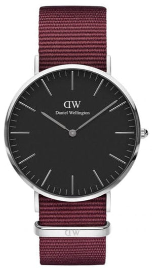 Daniel Wellington Classic Roselyn Black Dial Red NATO Strap Dial Watch For Women - DW00100270