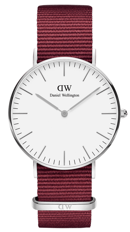 Daniel Wellington Classic Roselyn White Dial Red NATO Strap Watch For Women - DW00100268