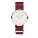 Daniel Wellington Classic Roselyn White Dial Red NATO Strap Watch For Women - DW00100271