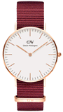 Daniel Wellington Classic Roselyn White Dial Red NATO Strap Watch For Women - DW00100271