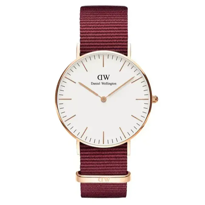 Daniel Wellington Classic Roselyn White Dial Red NATO Strap Watch For Women - DW00100271