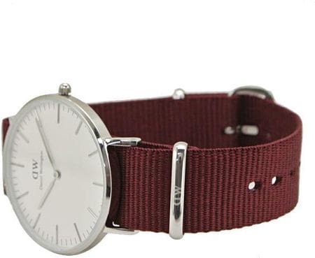 Daniel Wellington Classic Roselyn White Dial Red NATO Strap Watch For Women - DW00100272