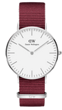 Daniel Wellington Classic Roselyn White Dial Red NATO Strap Watch For Women - DW00100272
