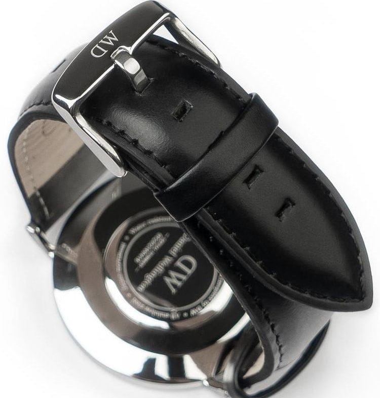 Daniel Wellington Classic Sheffield Black Dial Black Leather Strap Watch For Men - DW00100133