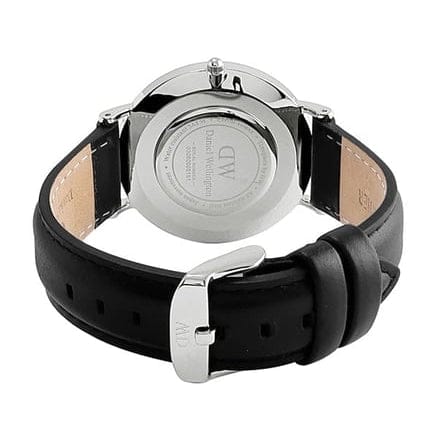 Daniel Wellington Classic Sheffield Black Dial Black Leather Strap Watch For Men - DW00100133