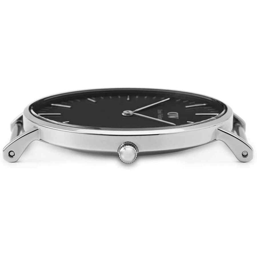 Daniel Wellington Classic Sheffield Black Dial Black Leather Strap Watch For Men - DW00100133