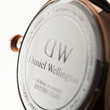 Daniel Wellington Classic Sheffield White Dial Black Leather Strap Watch For Men - DW00100084