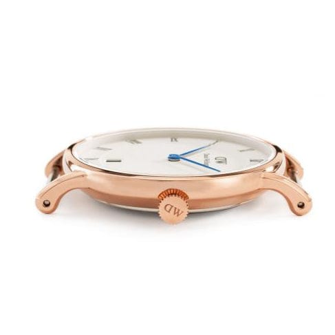 Daniel Wellington Classic Sheffield White Dial Black Leather Strap Watch For Men - DW00100084
