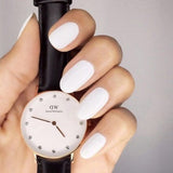 Daniel Wellington Classic Sheffield White Dial Black Leather Strap Watch For Women - DW00100076