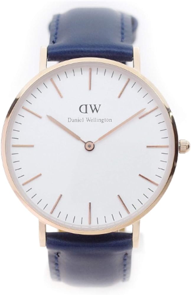 Daniel Wellington Classic Somerset White Dial Blue Leather Strap Watch For Men - DW00100121