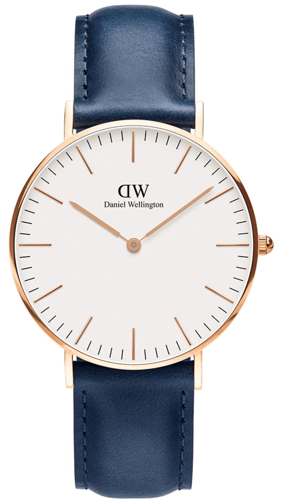 Daniel Wellington Classic Somerset White Dial Blue Leather Strap Watch For Men - DW00100121