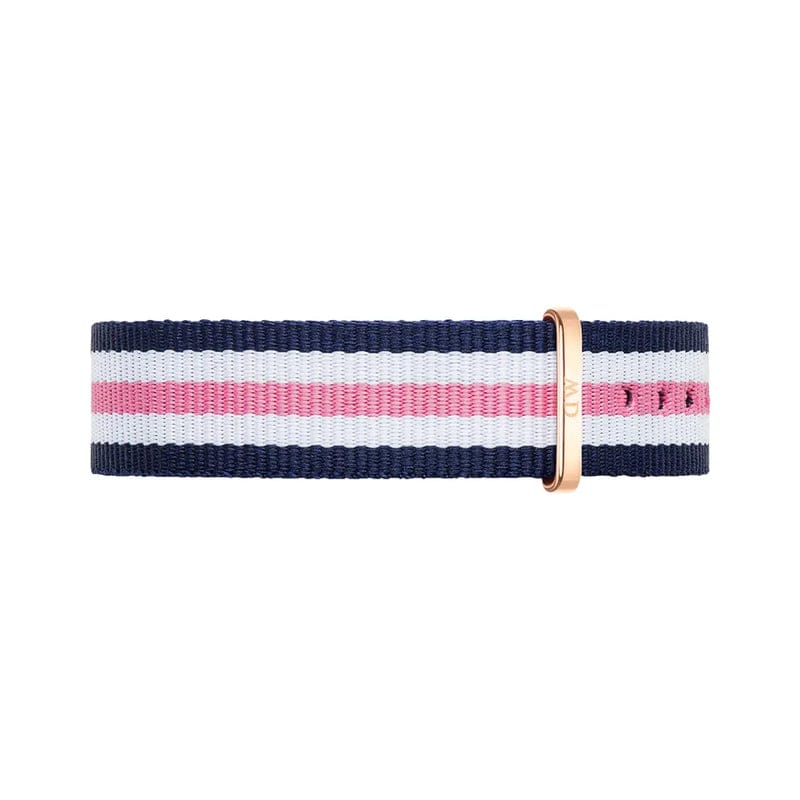 Daniel Wellington Classic South Hampton White Dial Two Tone Nylon Strap Watch For Women - DW00100034