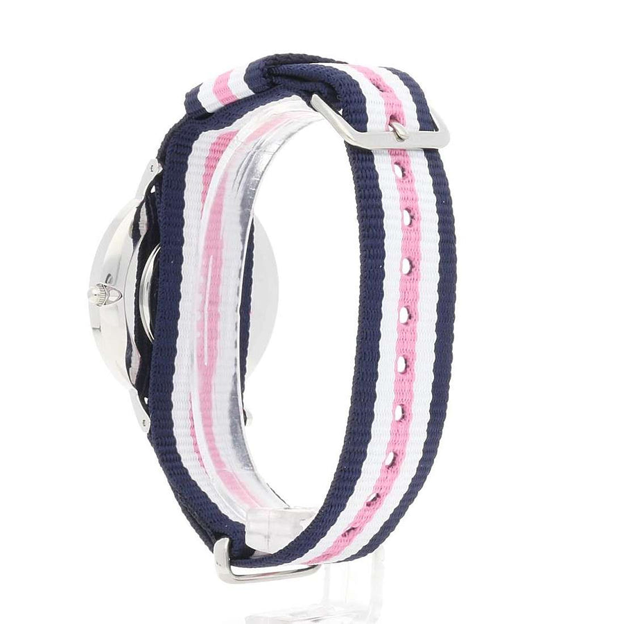 Daniel Wellington Classic Southampton White Dial Three Tone Nylon Strap Watch For Women - DW00100050