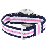 Daniel Wellington Classic Southampton White Dial Three Tone Nylon Strap Watch For Women - DW00100050