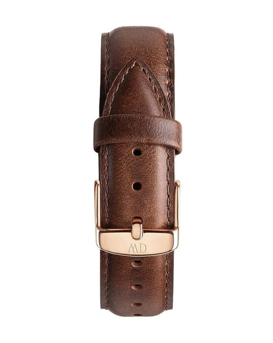 Daniel Wellington Classic St Mawes Black Dial Brown Leather Strap Watch For Men - DW00100124