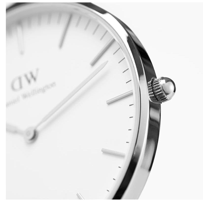 Daniel Wellington Classic St Mawes White Dial Brown Leather Strap Watch For Women - DW00100152