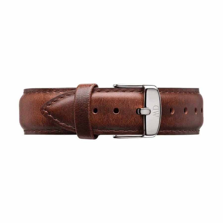 Daniel Wellington Classic St Mawes White Dial Brown Leather Strap Watch For Women - DW00100152