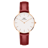 Daniel Wellington Classic Suffolk White Dial Brown Leather Strap Watch For Men - DW00100122