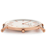 Daniel Wellington Classic Suffolk White Dial Brown Leather Strap Watch For Women - DW00100120