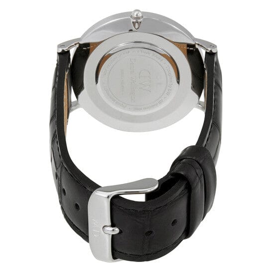 Daniel Wellington Classic Reading White Dial Black Leather Strap Watch For Women - DW00100058