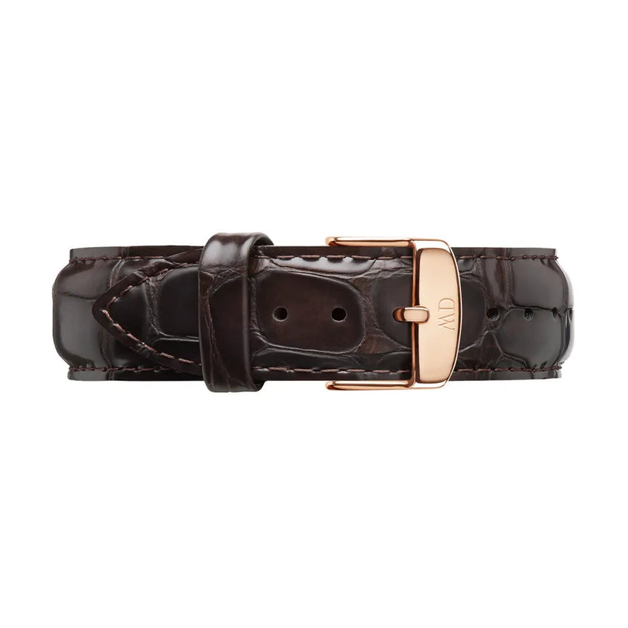 Daniel Wellington Classic York White Dial Brown Leather Strap Watch For Men - DW00100011