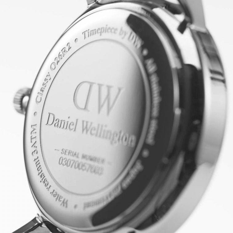 Daniel Wellington Classy Bristol White Dial Brown Leather Strap Watch For Women - DW00100070