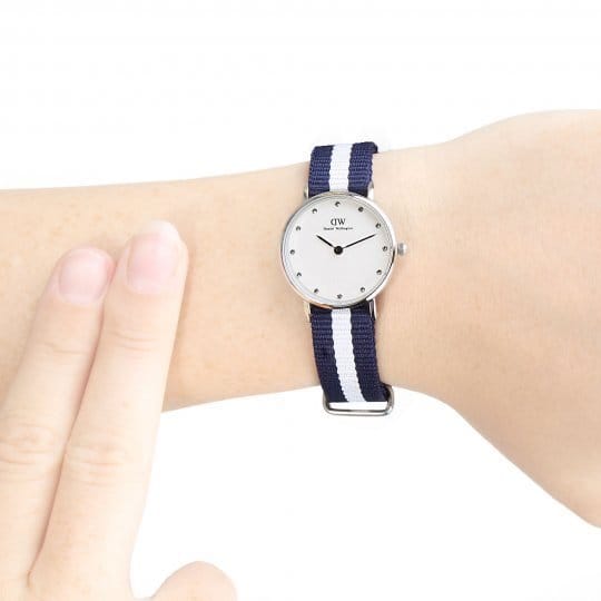 Daniel Wellington Classy Glasgow White Dial Two Tone NATO Strap Watch For Women - DW00100074