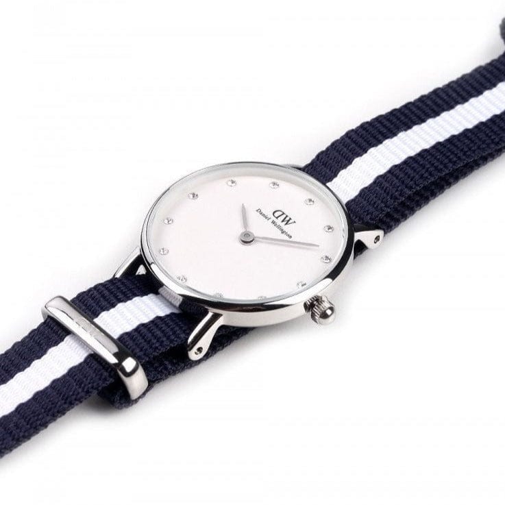 Daniel Wellington Classy Glasgow White Dial Two Tone NATO Strap Watch For Women - DW00100074