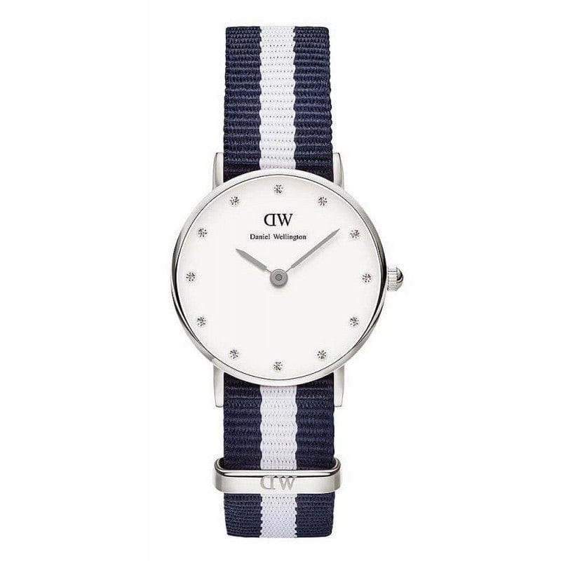 Daniel Wellington Classy Glasgow White Dial Two Tone NATO Strap Watch For Women - DW00100074