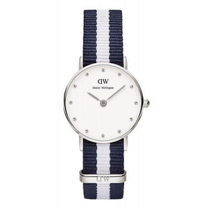 Daniel Wellington Classy Glasgow White Dial Two Tone NATO Strap Watch For Women - DW00100074