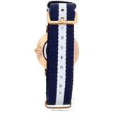Daniel Wellington Classy Glasgow White Dial Two Tone Nylon Strap Watch For Women - DW00100078