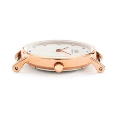 Daniel Wellington Classy Glasgow White Dial Two Tone Nylon Strap Watch For Women - DW00100078
