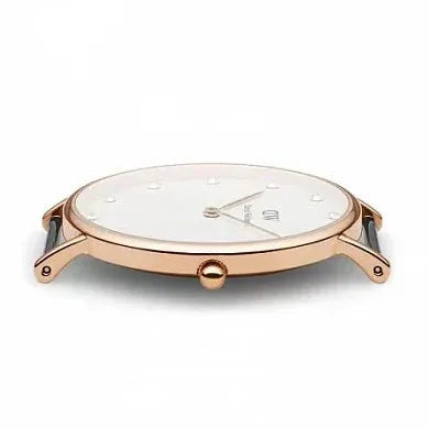 Daniel Wellington Classy Glasgow White Dial Two Tone Nylon Strap Watch For Women - DW00100078